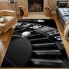 Black Game Turntable Printed Carpet for Bedroom Living Room Bedside Sofa Floor Mat Modern Home Decor Area Rug Large Size