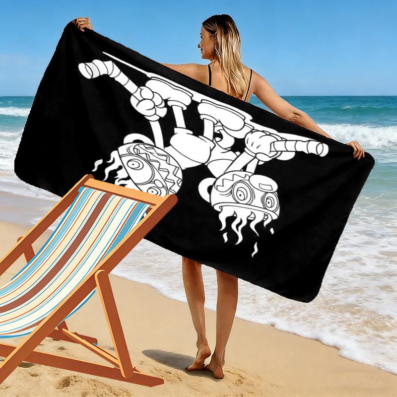 KNDCKDUT 2D Flat Print Beach Towel, Large Soft Quick Dry Towel for Beach Camping SwimmingZSTJ0915059