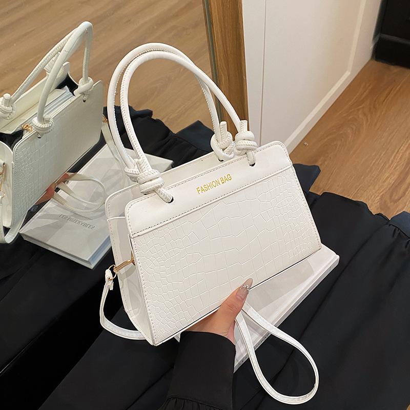 Solid Color Temperament Versatile Handbag Summer New High-end Texture Atmospheric Tote Bag Shoulder Messenger Bag Women