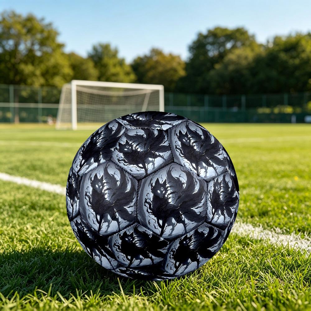 1pc Shadow Wolf Forest Size 5 Soccer Ball Professional Match Training Football Indoor &Outdoor Sports Ball Lightweight Durable c65100