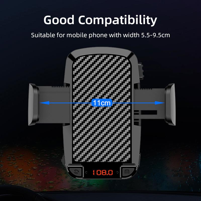CS14 Gravitational Car Mount Air Vent Phone Holder Bracket MP3 Player FM Bluetooth-compatible Transmitter