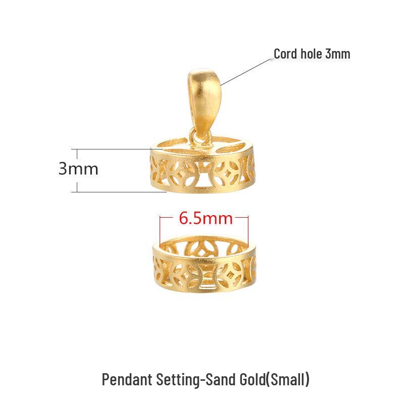 

S925 Sterling Silver DIY Pendant Setting for Men & Women - Biyu Amber & Barrel Bead Accessories 925 Silver