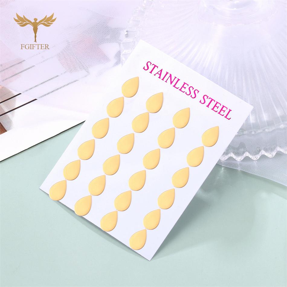 12 Paare Einfache Geometrische Ohrringe Großhandel Rund Quadratisch Stern Blitz 8 Stil Edelstahl Stecker Ohrringe Set Frau Zirkon