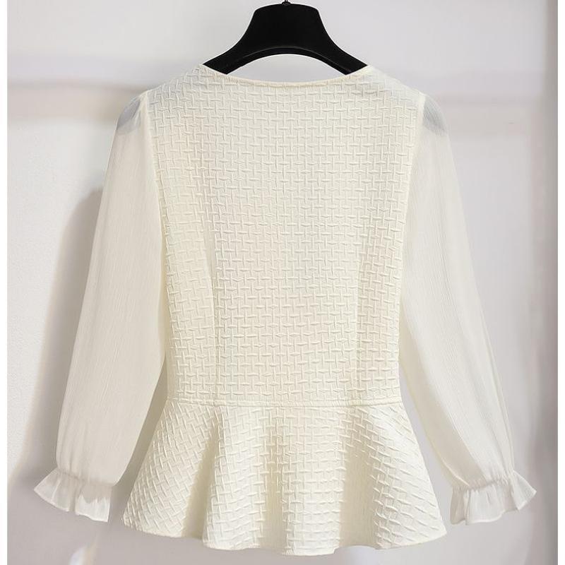 French Square Neck Top Women's Early Autumn High Grade Feel Early Autumn Waist Wrap Unique and Beautiful Foreign Style Shirt