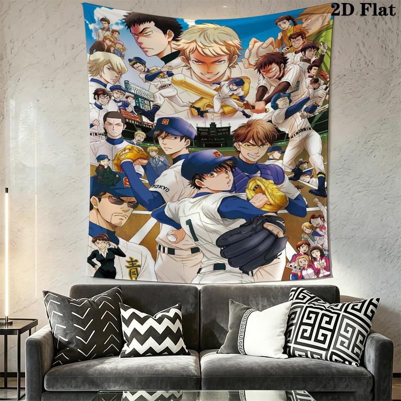Ace of Diamond Wall Tapestry Aesthetic Wall Hanging Printed Fabric Blanket Decorative Tapestries for Bedroom Living Room Home Decor