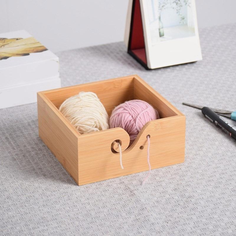 Square Knitting Bowl Crocheting Bowl Wool Holder Knitting Bowl Holder Wool Storage Bowl Knitting Accessories for Daily