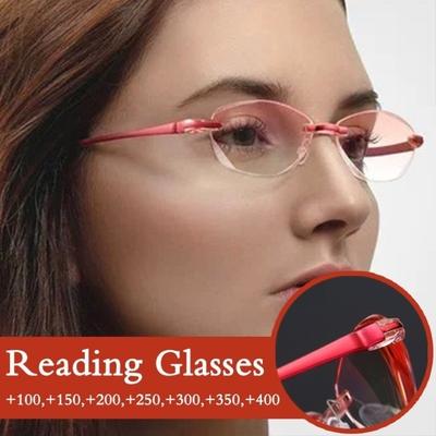 10 Pcs Frameless Reading Glasses Anti Blue Light HD Coating Fashion Eyewear for Men Women