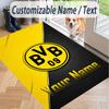 Benutzerdefinierter Teppich mit Aufdruck Borussia Dortmund Rutschfester Bodenbelag Für Wohnzimmer-Dekoration