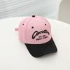 Children Baseball Cap Letters Embroidery Fashion Spring Summer Cap for Kids Boy Girl Sun Hats 52-54cm Bicolor Cotton