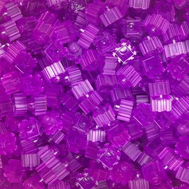 250 peças 8*8mm Cor Transparente Pixel Art Quebra-cabeça Micro Blocos de Construção DIY 3D Tijolo Pequeno Para Brinquedo Infantil Educacional Crianças