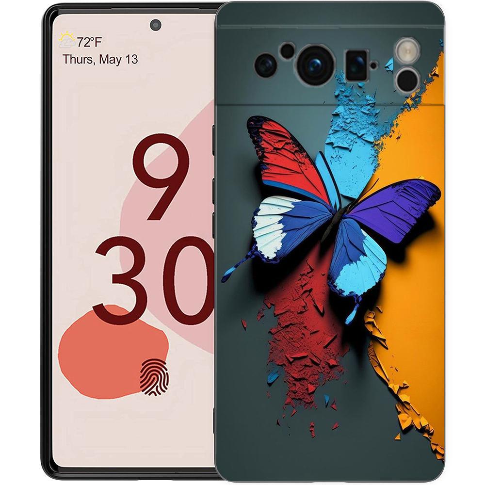 Butterfly Phone Case Cover for Google Pixel 8 7 6 7A 6A Pro 5G Shockproof Silicone Soft 9 Pro XL 8 Pro 5G Shell Coque Capas Bags