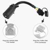 Trailer Plug Adapter, 7-Pin to 4-Pin with Waterproof Cap, 7 Way Round Plug Blade Connector Converts to 4 Way Flat Female Socket