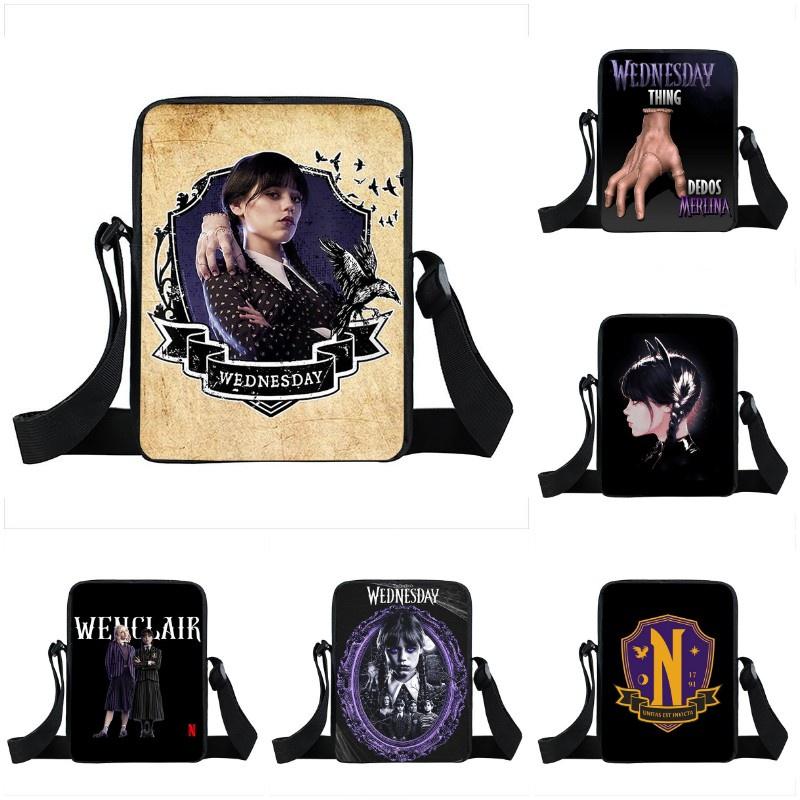 Wednesday Addams Crossbody Bag Waterproof Durable Student School Gift