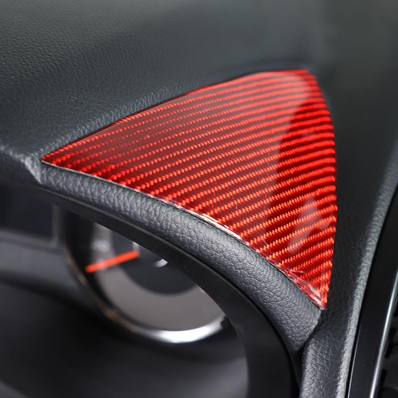 Para Subaru Forester 2013-18, tablero de Control Central de coche de fibra de carbono suave, cubierta de panel de ambos lados, pegatinas embellecedoras para coche