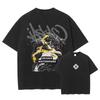 Japanese Anime Demon Slayer Pattern Washed Tshirt for Unisex and Women with Printed Pattern Unisexs Anime Fan Tshirt