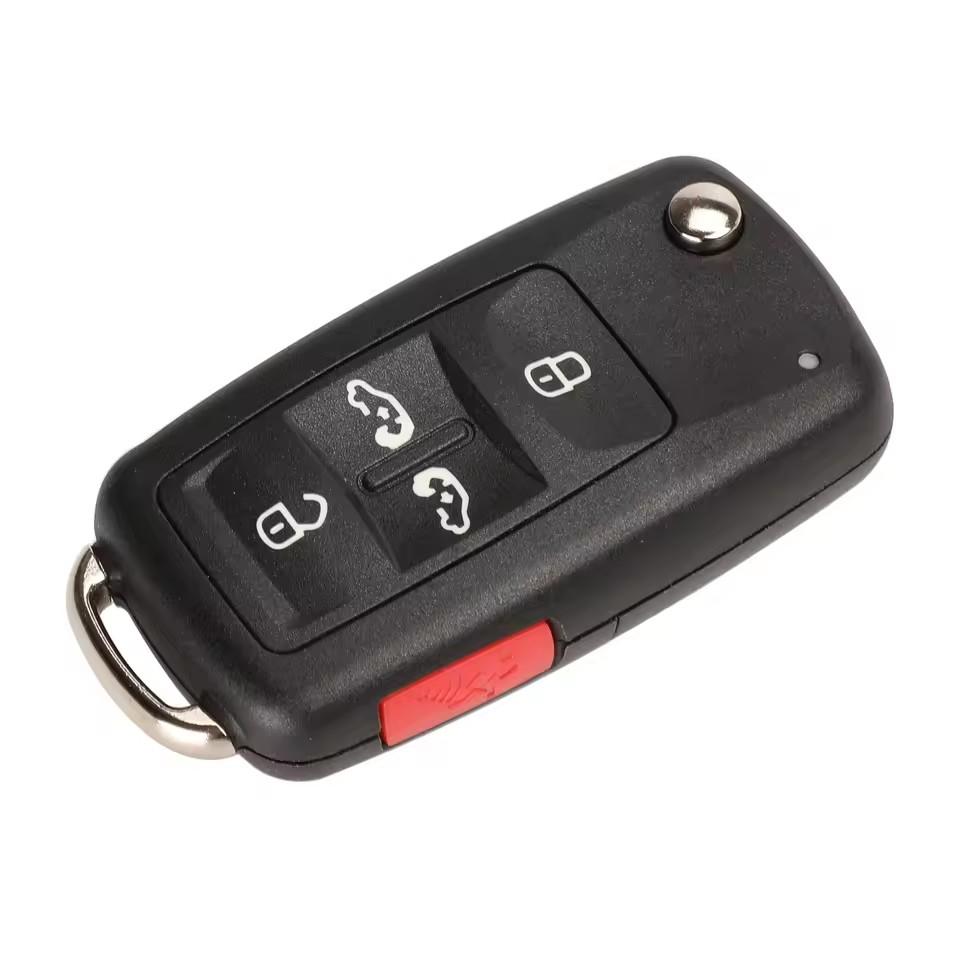 4/5 Buttons Car Key Case Shell For Vw/Volkswagen Sharan Caddy Eos Golf Jetta Beetle Polo Up Tiguan Touran Folding