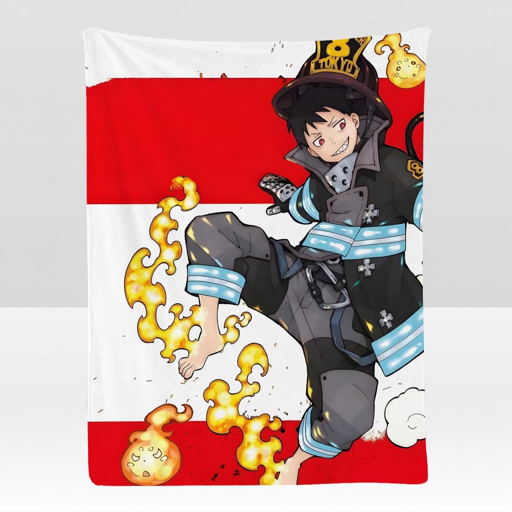 anime FFire FForce Throw Soft Flannel Blanket for Bed Bedroom Sofa Picnic Throw Skinfriendly Breathable Gift Cover