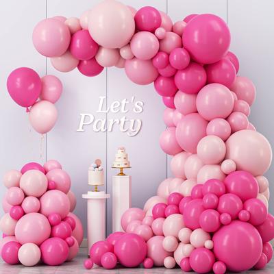 Macaron Pink Balloon Garland Arch Kit Wedding Birthday Party Decoration Kids Girl Globos Gold Confetti Latex Ballon Baby Shower
