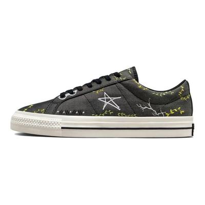 One Star Pro Low Cowboy Embroidery Unisex Sneakers Black Multi Egret A03666C