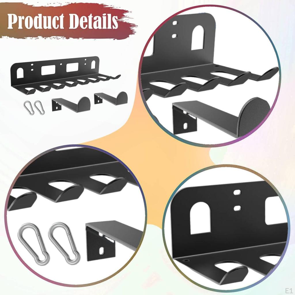 Gym Equipment Storage Rack Bar Wall for Home Jump Ropes Lifting Belt Fitness Bands Barbell