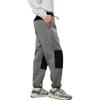 New Balance Knitted Sweatpants Men's Black Gray Color Moderate Cuffed Pants AMP25015-DG2