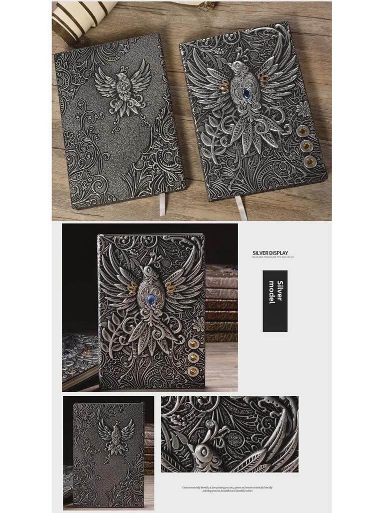 Phoenix Diamond European Retro PU Notebook & Travel Diary