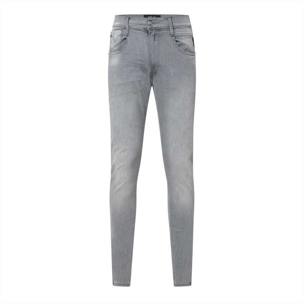 Replay Mens Bronny Cotton Faded Slim Jeans
