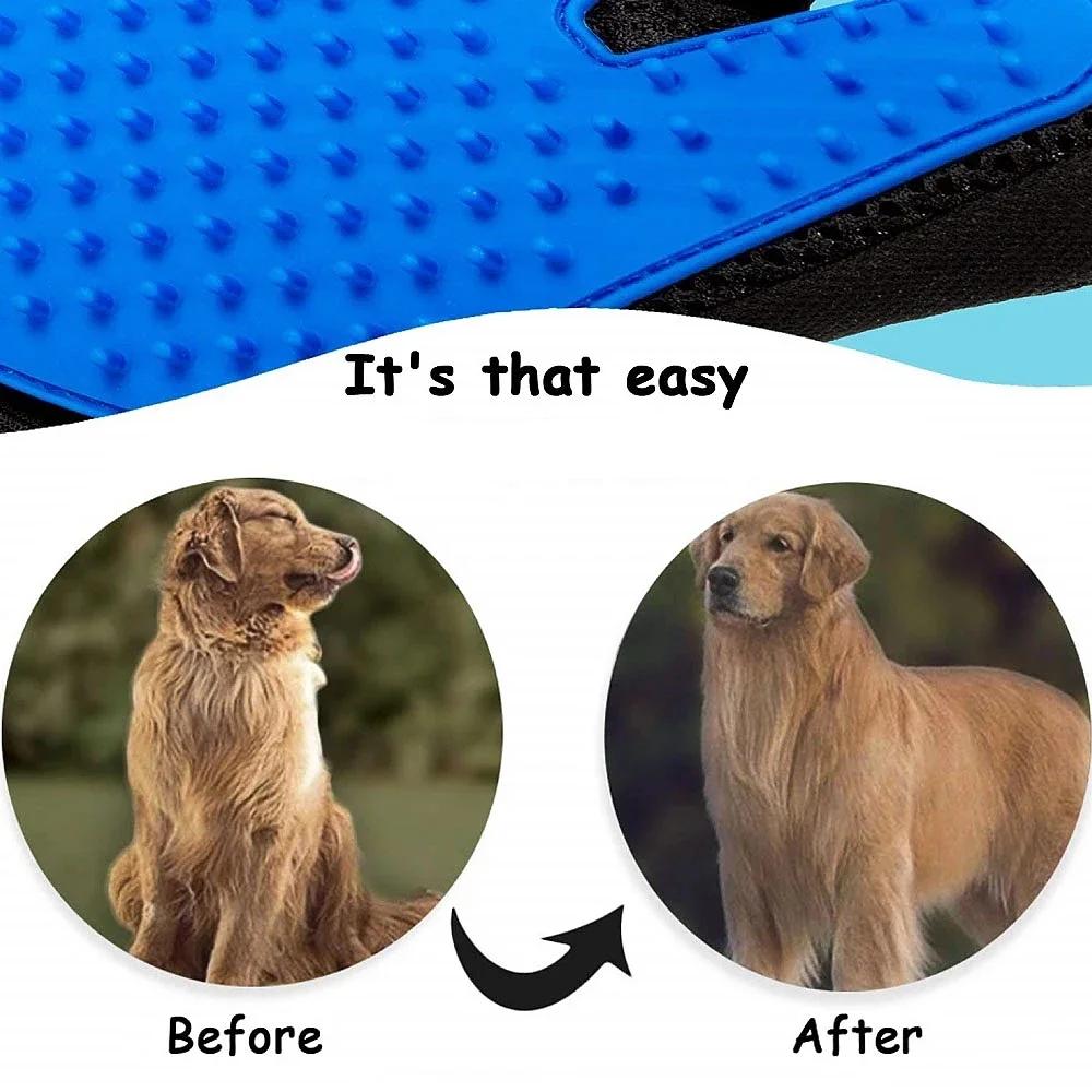 Pet Grooming Glove Gentle Efficient Pet Hair Remover Mitt Cat Accessories Pet Glove for Dogs Cats Pet Products Cat Supplies