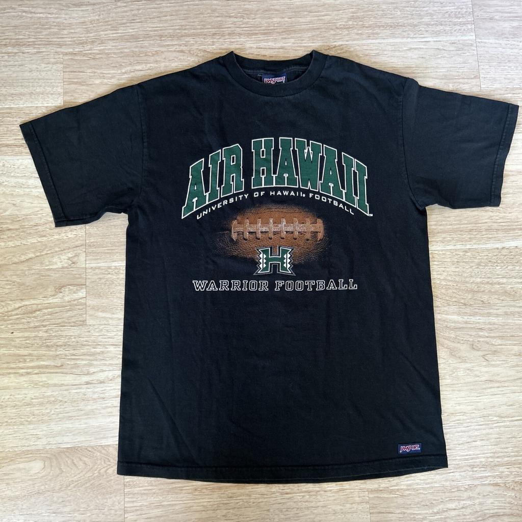 Vtg JanSports University Of Hawaii Football Shirt Black Large “ Air Hawaii “ Unisex T-Shirt