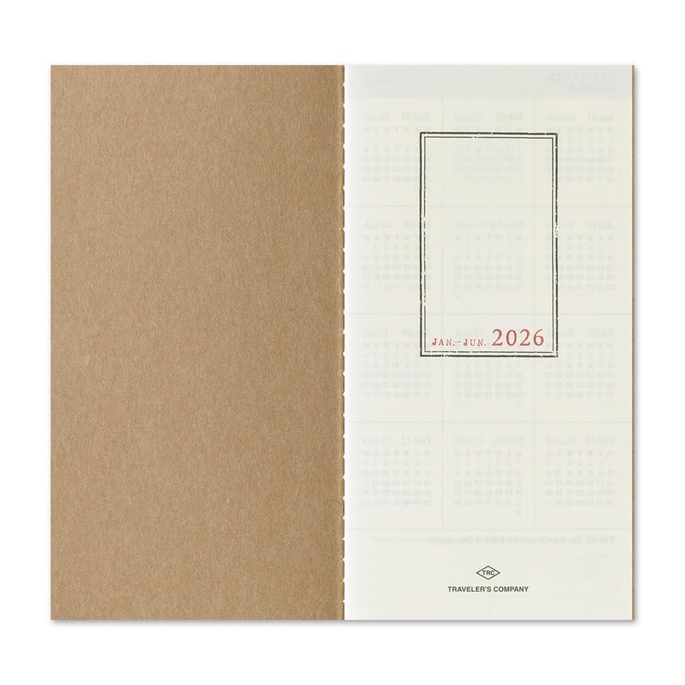 Travelers Notebook Planner Refill 2026 A5 Slim Vertical January Start