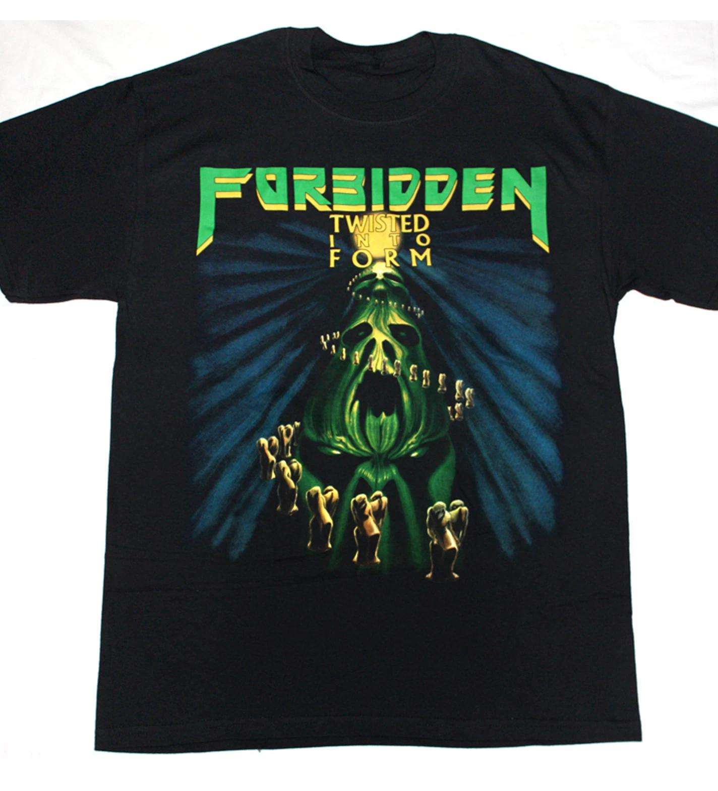 Men s and Women s T-shirts FORBIDDEN TWISTED INTO FORM 90 THRASH BAND All Size T-Shirt L