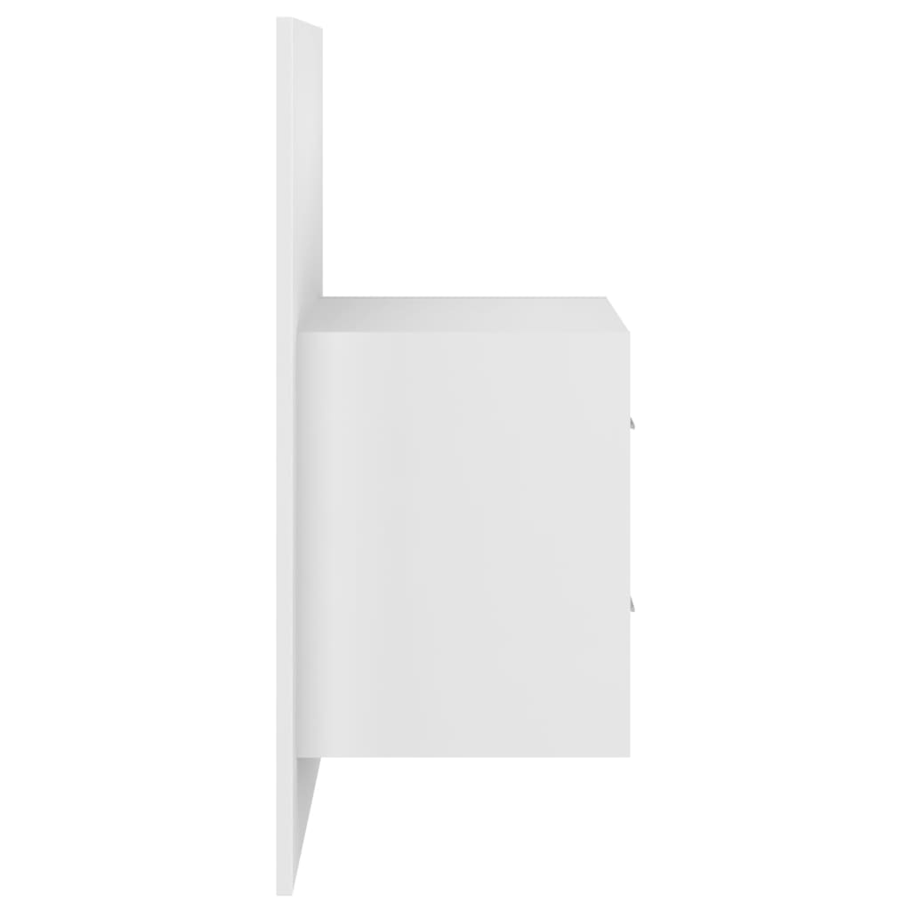 Wall Mounted Nightstands (2 pcs) White
