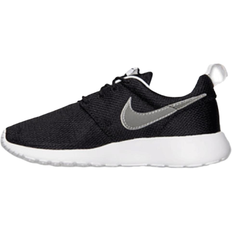 

Nike Кроссовки Roshe Run GS для детей Черный Металлик-серебристый-Белый 599728-007 38.5