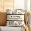 Beautiful Retro Flowers Cushion Cover Silky Short Plush Invisible Zipper Dustproof Sofa Pillow Case For Home Decor