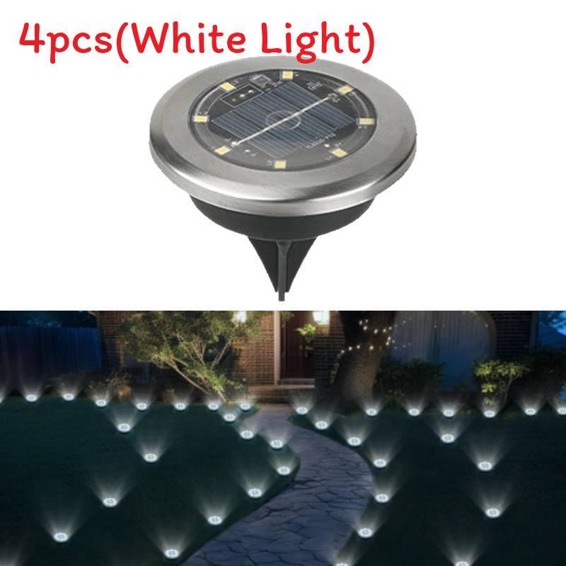 Outdoor Solar Garden Lights With Stainless Steel Embeded Design For Pathway Illumination