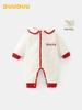 DUUDUU Girls' 2025 Padded Cotton Romper: Thickened Newborn Baby Outfit for Autumn/Winter