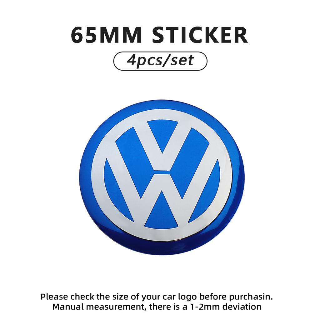 W1314PCS 56/60/65mm Car Wheel Center Hubcaps Sticker For Volkswagen GTI Polo Sharan Golf Scirocco Touran Touareg Jetta Tcross Tiguan