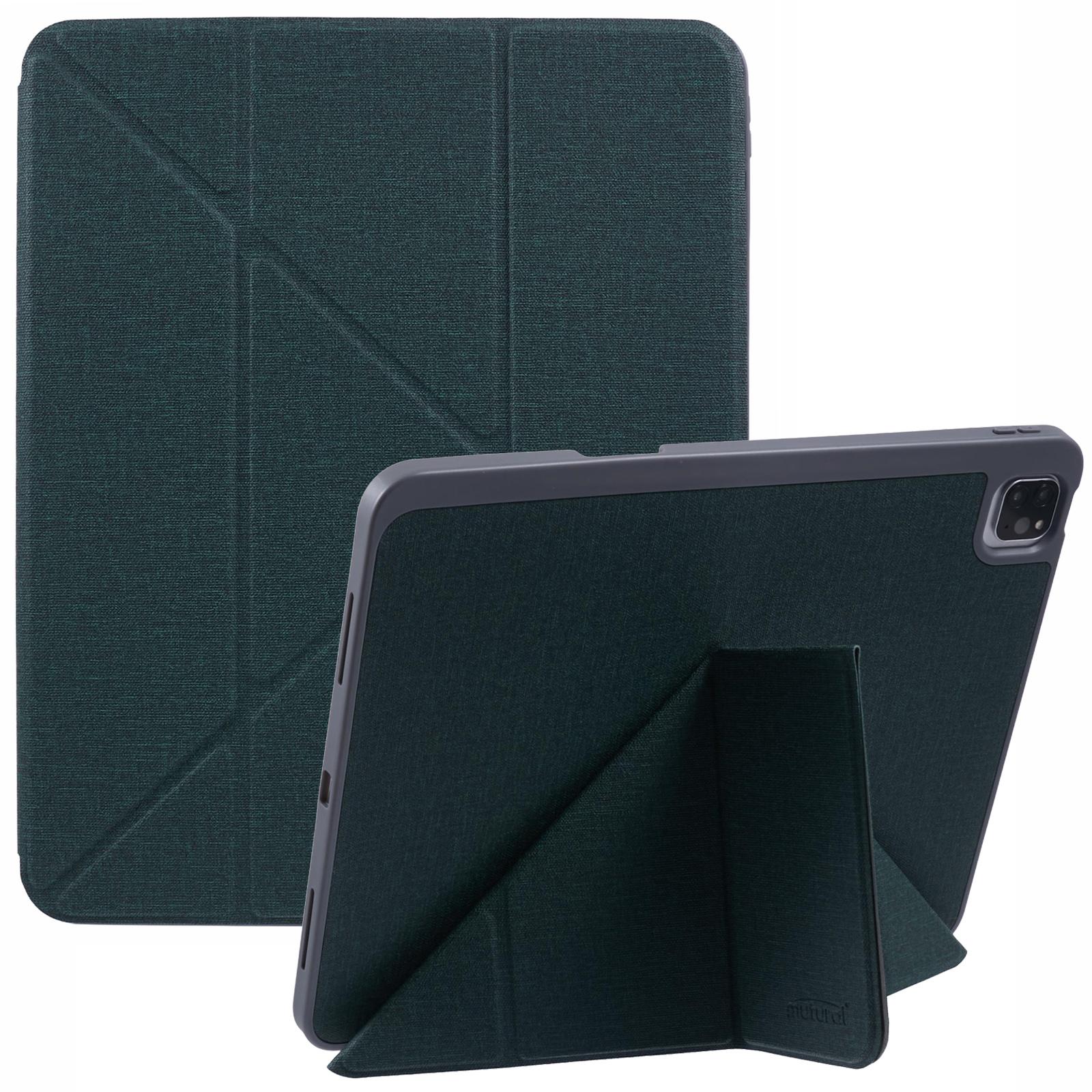

MUTURAL For iPad Pro 13 (2024) Case with Pencil Holder Origami Stand Leather Tablet Cover Green