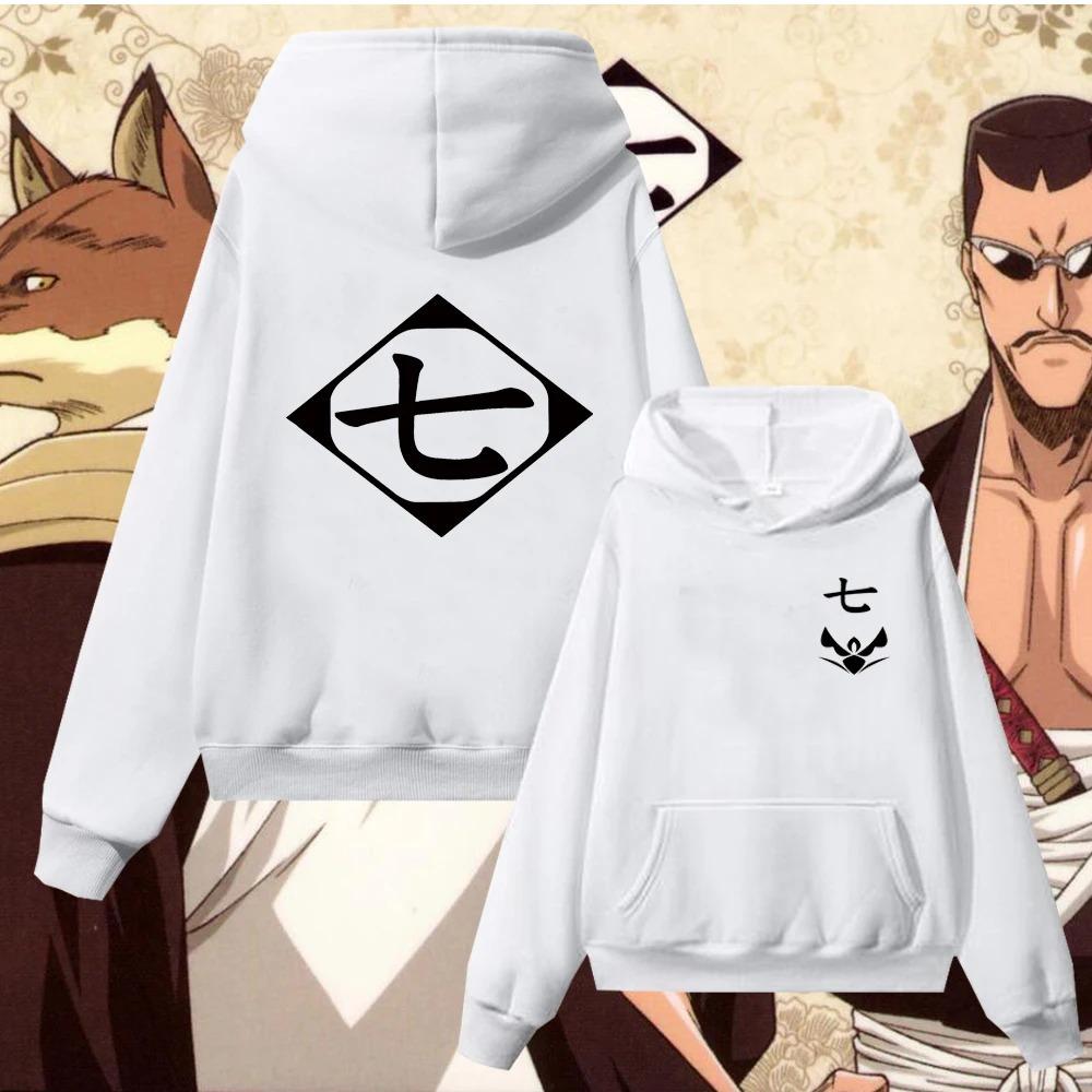 Sudadera con Capucha de Anime Harajuku Bleach Cosplay Zaraki Kenpachi Kusajishi Yachiru Sudadera de Algodón Pullover Ropa Streetwear para Hombre Mujer