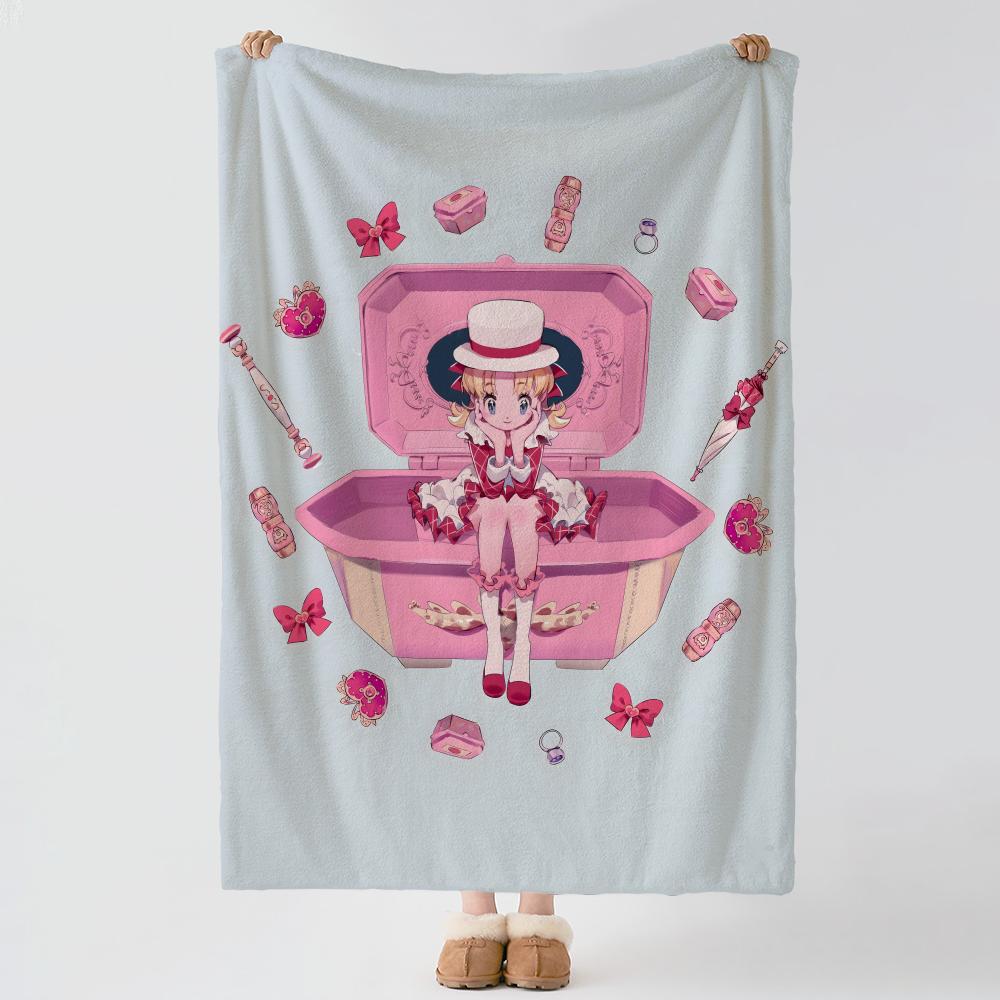 Anime A-Ashita no Nadja Throw Soft Warm Flannel Blanket, Multi-use Throw for Bed Sofa Office, Air Conditioning Nap Blanket