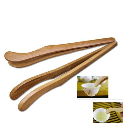 2Pcs  Hot   Natural Bamboo Tea Clip Handmade Carbonize Tea Tweezer