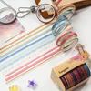 10 Roll Retro Striped Washi Tape Set Masking Tape for Scrapbooking Journal DIY Craft
