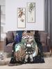 Gacha Life Game Flannel Throw Blanket  Soft Warm Bedspread for Home Decor Picnic Gift Idea