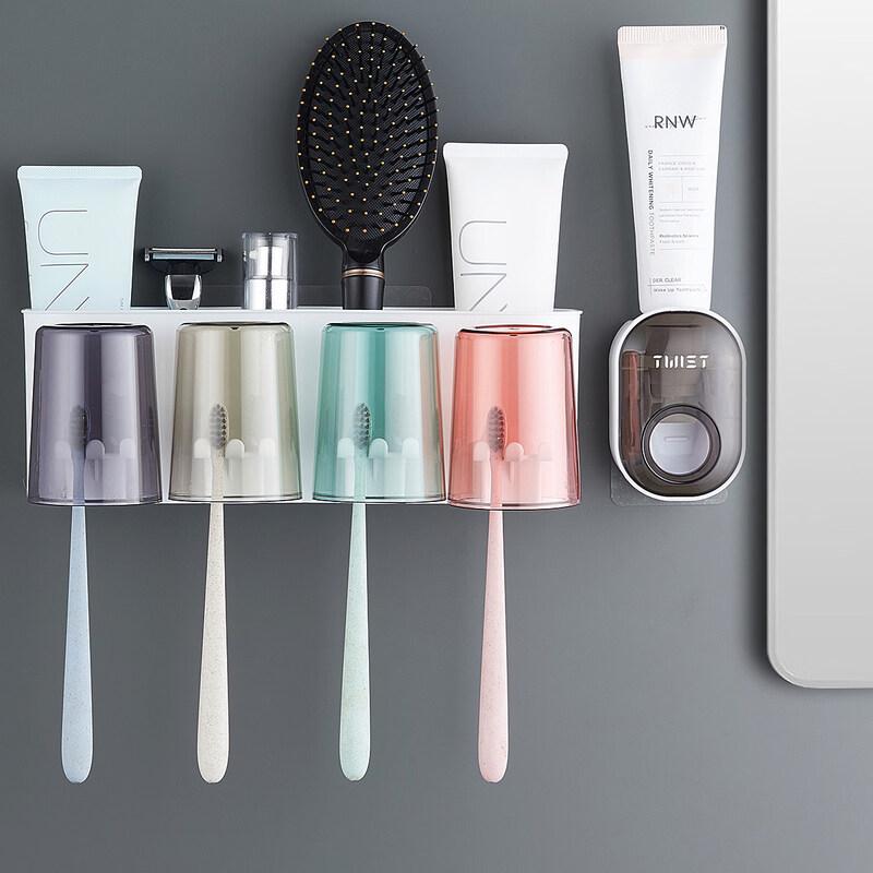 LIEI No-Drill Wall-Mounted Toothbrush Holder