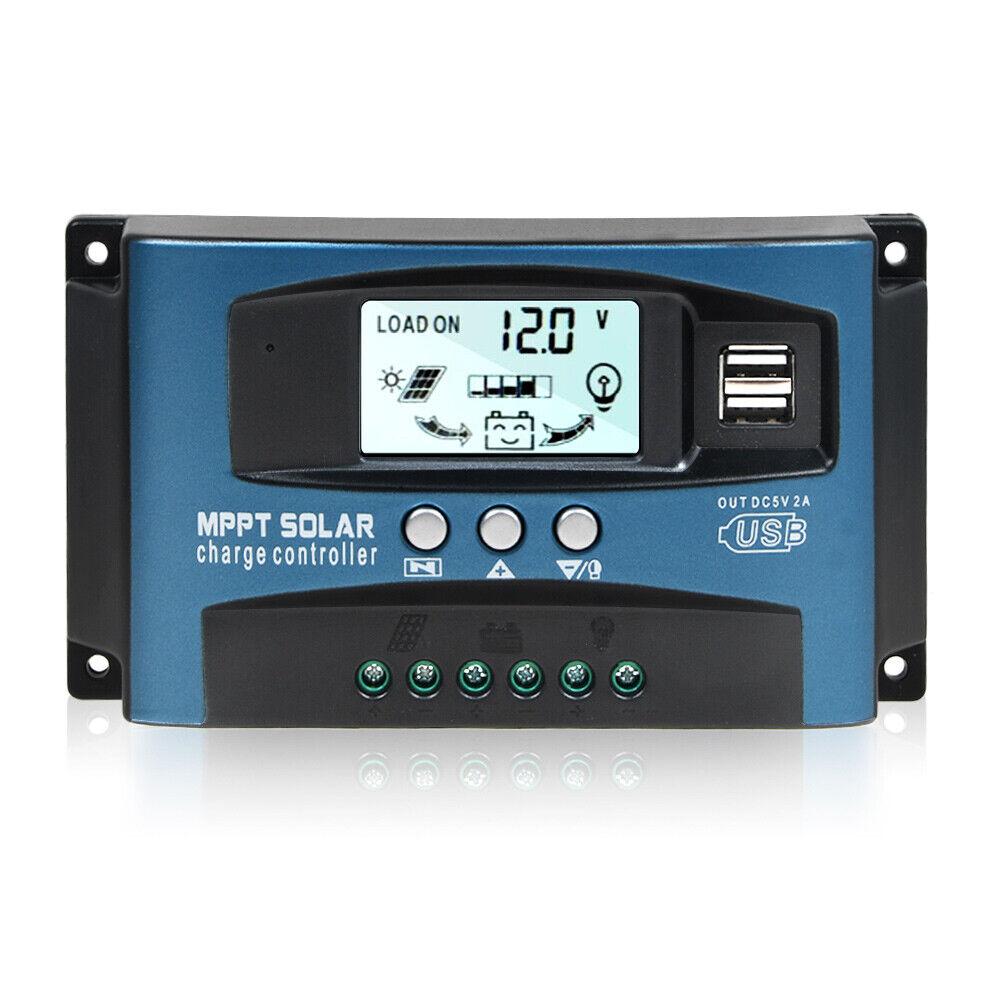 

100A 12V-24V MPPT Контроллер солнечной панели Daul USB Цифровой ЖК-дисплей
