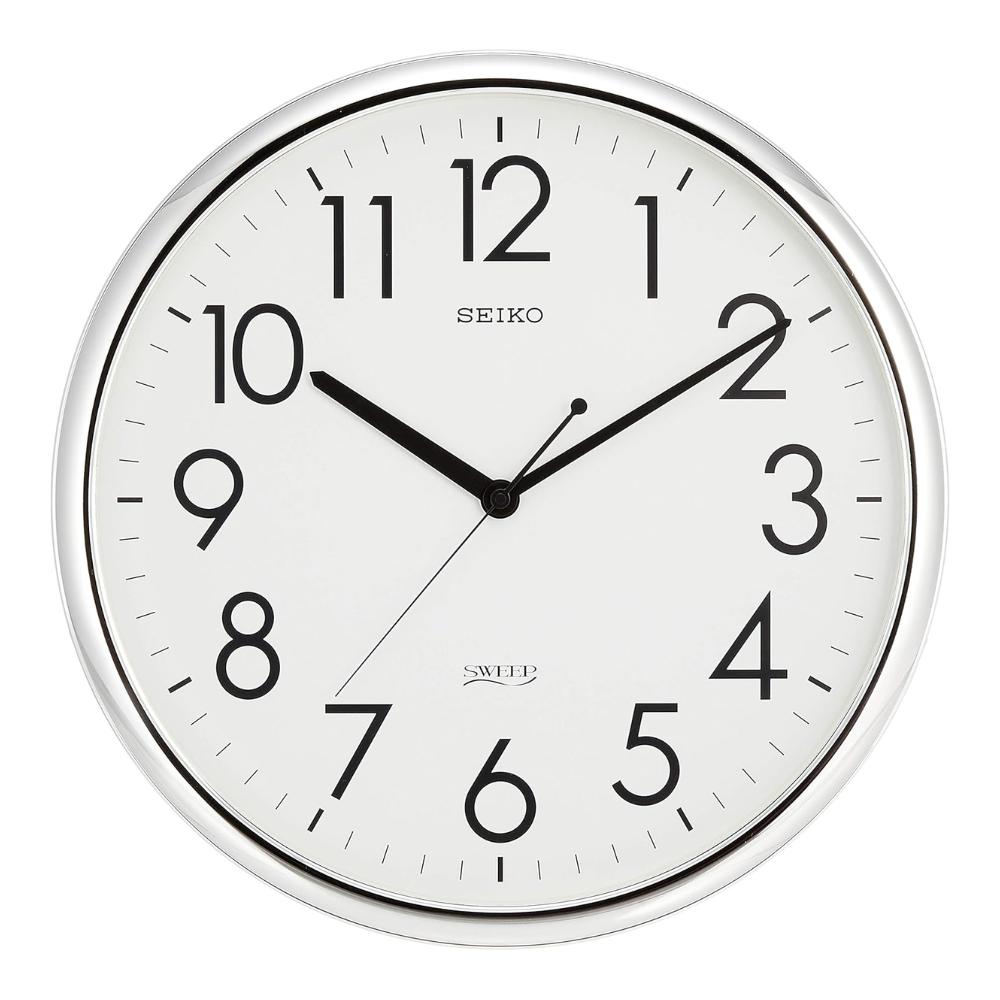 Seiko Clock Analog Wall Clock Office Type Silver KH220A SEIKO
