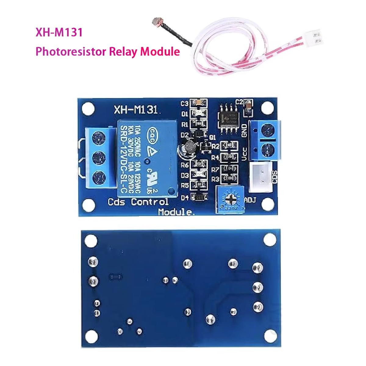 

XH-M131 DC 12V 10A Light Control Switch Photoresistor Relay Module Detection Sensor brightness Automatic Control Module