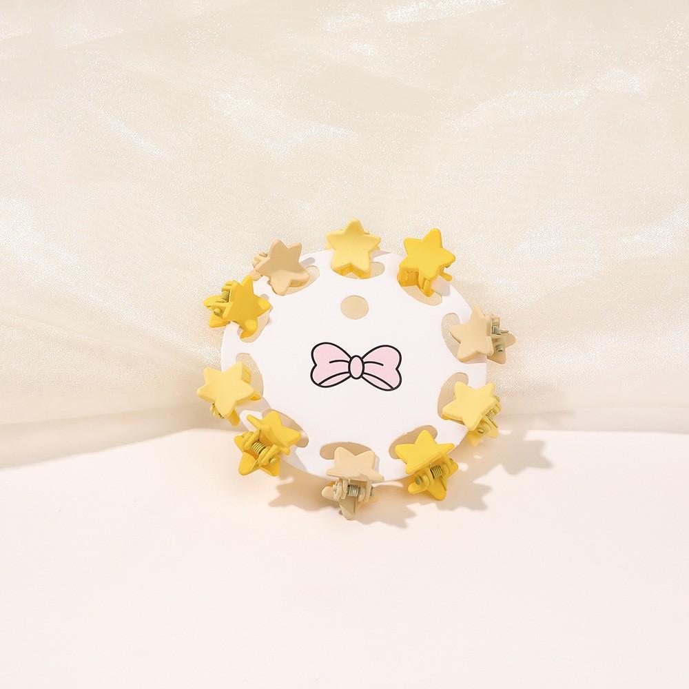 10 Pcs/set Cute Flower Stars Small Hair Claws for Girls Kids Hair Pins Colorful Hair Clips Crabs Fashion Hair Accessories