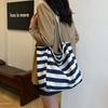 Trendy Urban Striped Shoulder Bag With Spacious Capacity For Effortless Style