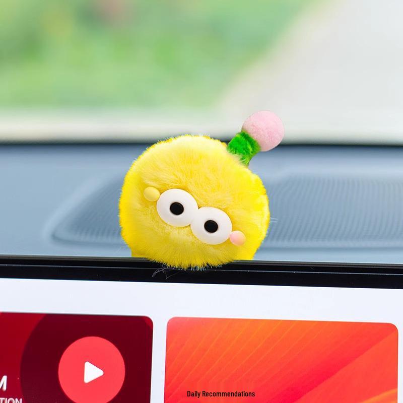 Electric Vehicle Cute Fur Ball Helmet Accessories